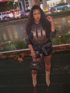 Sheer Black Jersey with Metallic Number 10